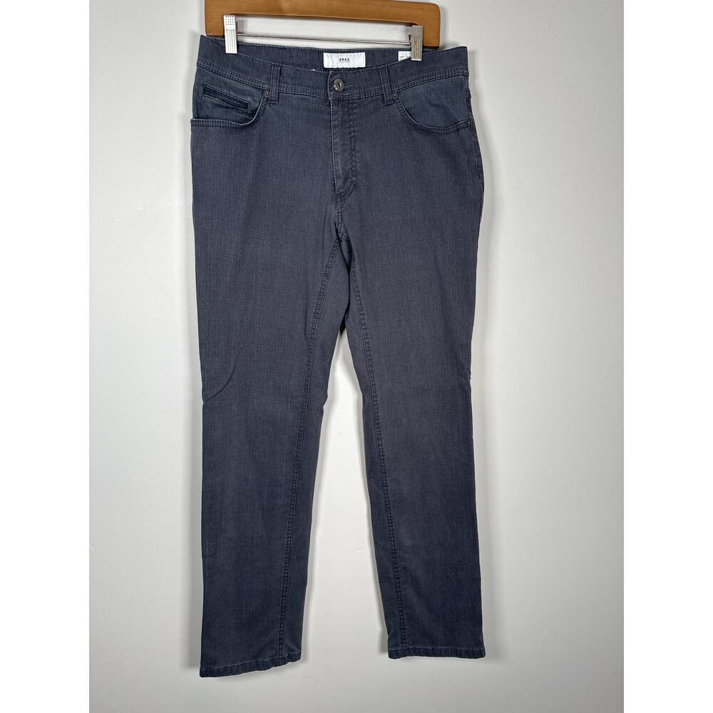 Brax Cooper Fancy Regular 33/30 Gray Comfort Chino Office Casual
